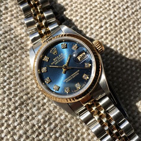 rolex lady datejust blaues zifferblatt|Rolex Date 26 Rolex 6917 69173 19,89mm Zifferblatt Dial.